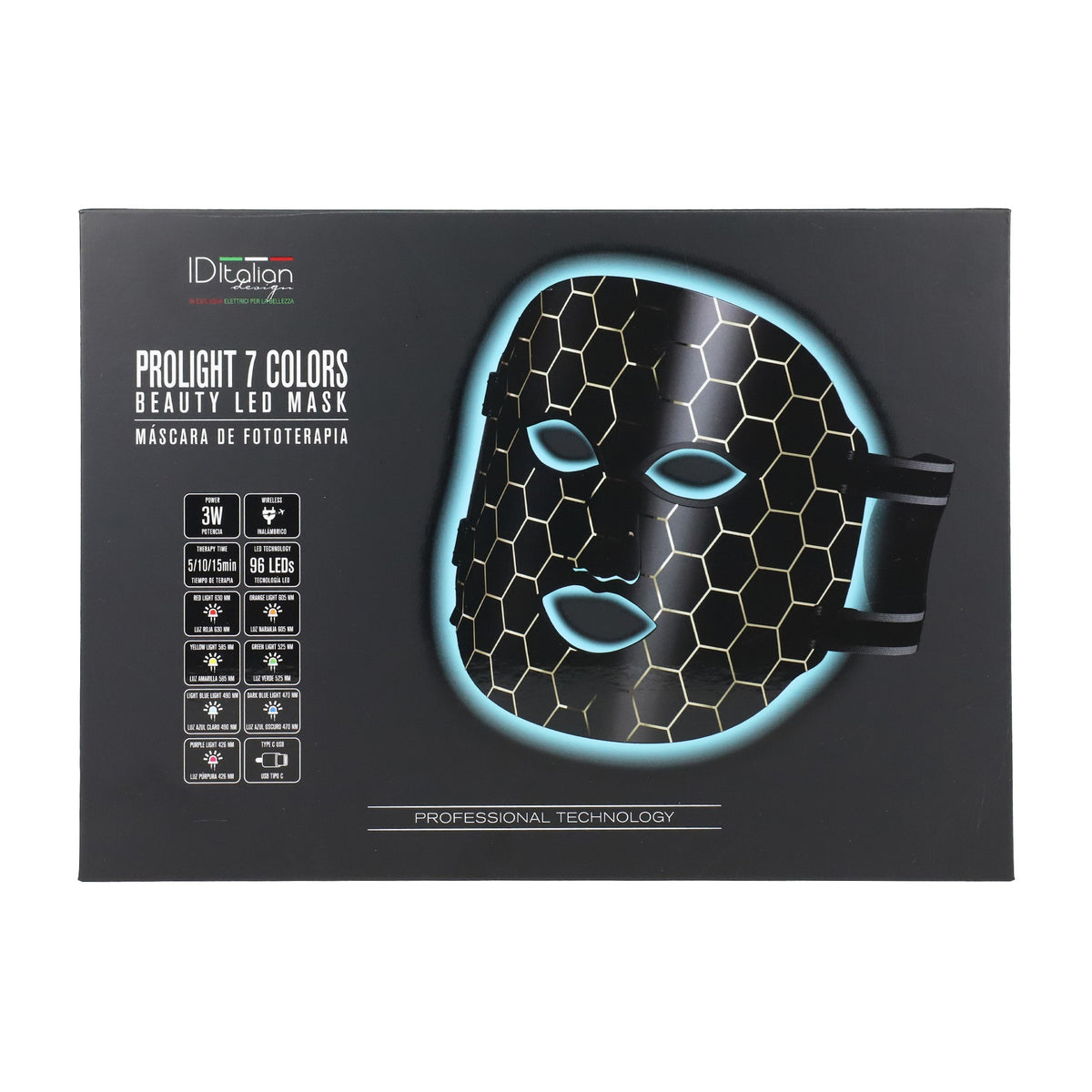 LED-Maske 7 Farben Italian Design