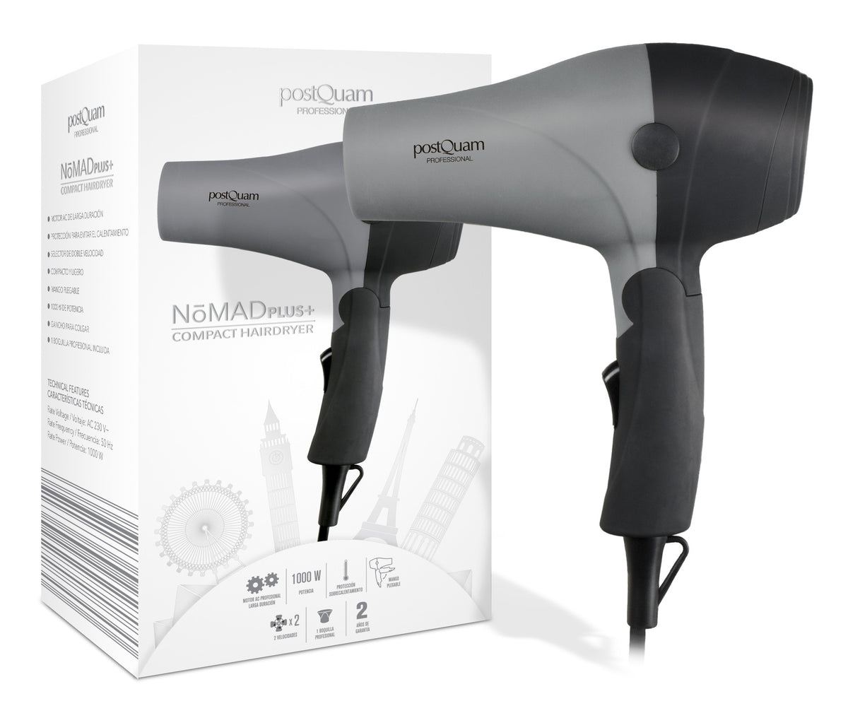Nomad plus secador de cabelo compacto
