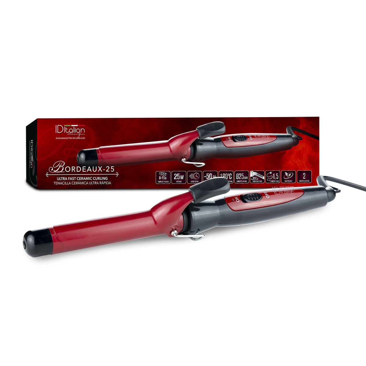 Ultraschneller Lockenstab Bourdeaux 25 mm
