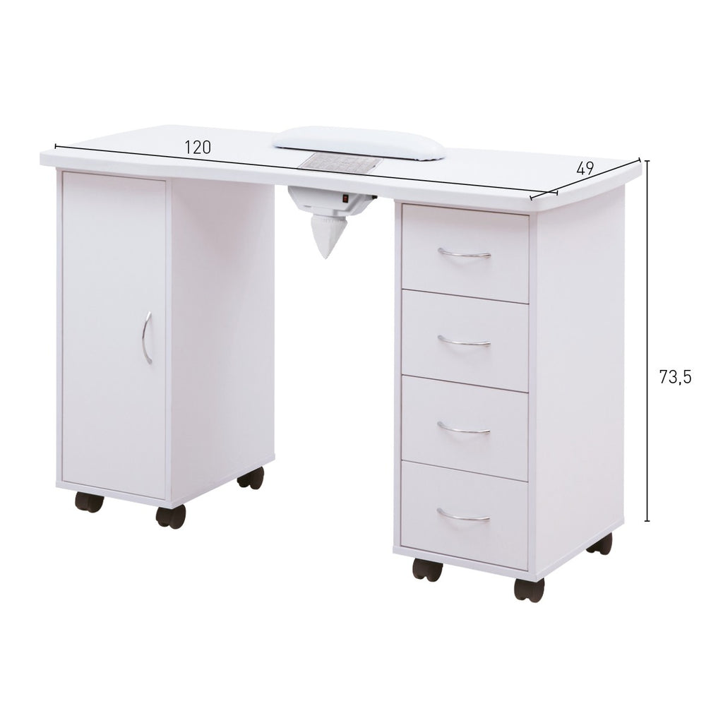 Mesa de Manicura con Succión Integrado