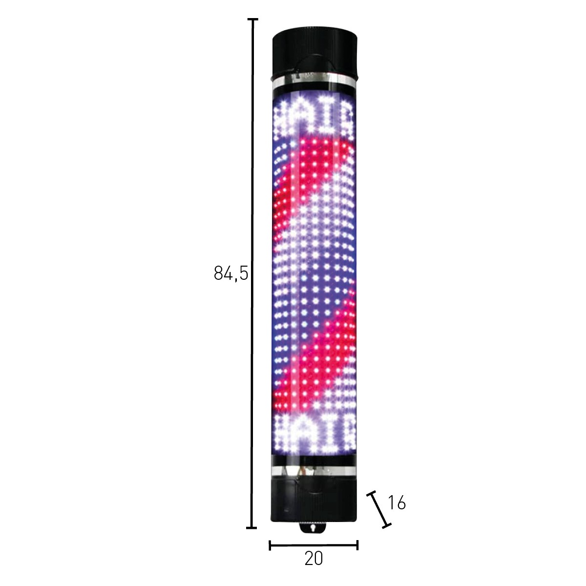 BARBER POLE MIT LED-LICHT