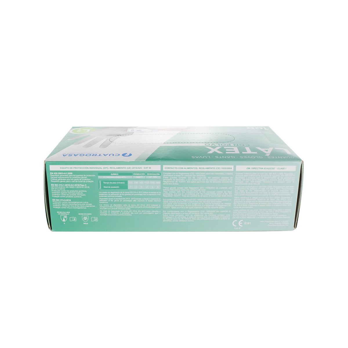 Guanti in lattice ambidestri con polvere scatola 100 pz
