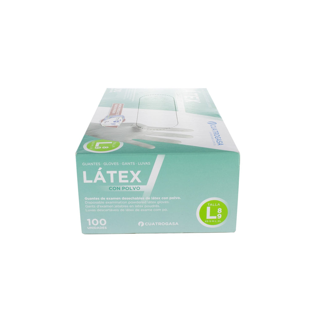 Guanti in lattice ambidestri con polvere scatola 100 pz