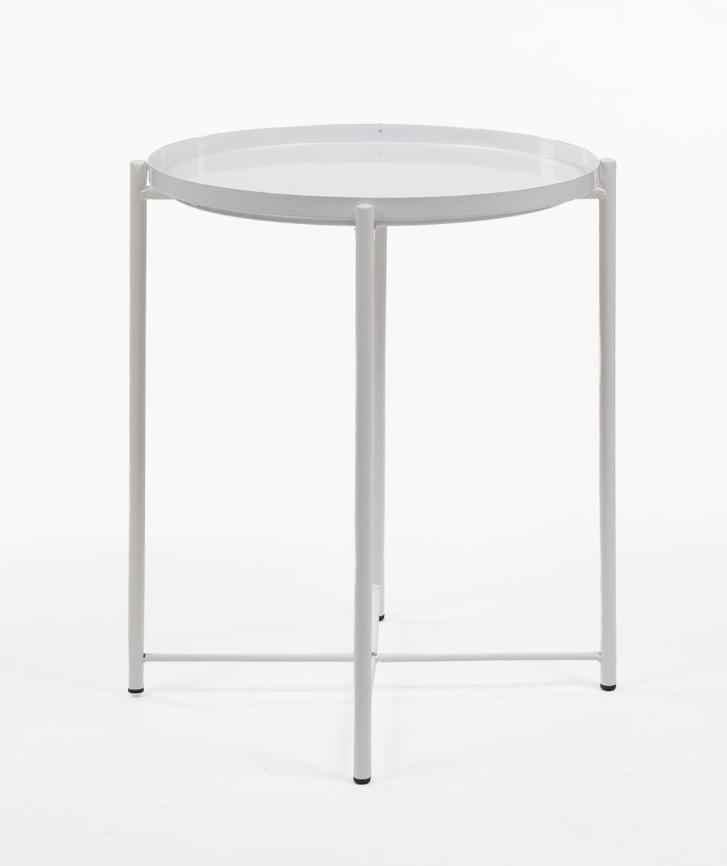 Mesa auxiliar Nordic Plate branca