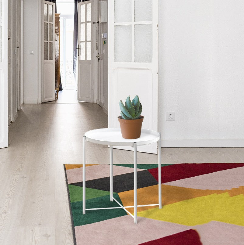 Mesa auxiliar Nordic Plate branca