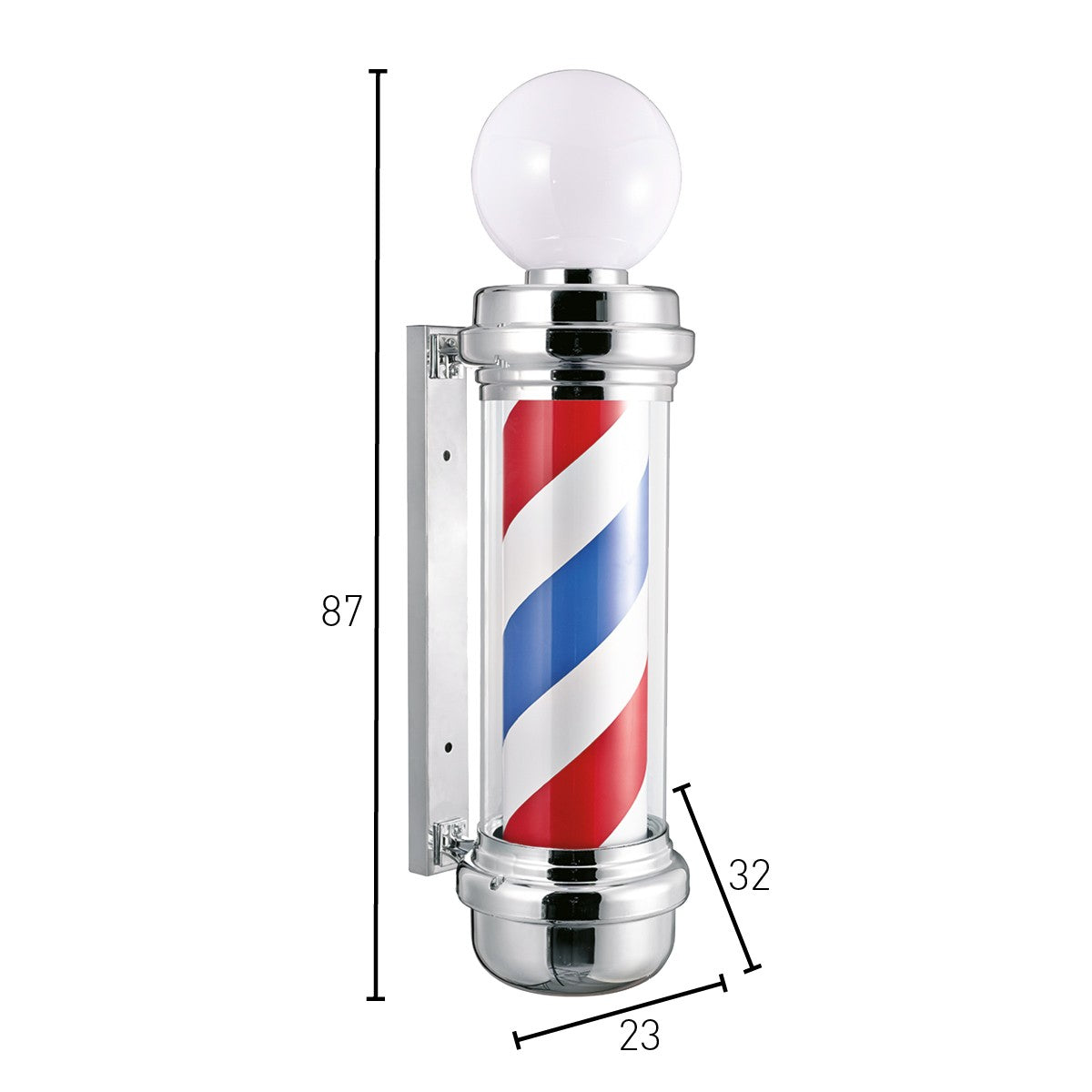INSEGNA DA BARBIERE BIG LIGHT (87X23X32)