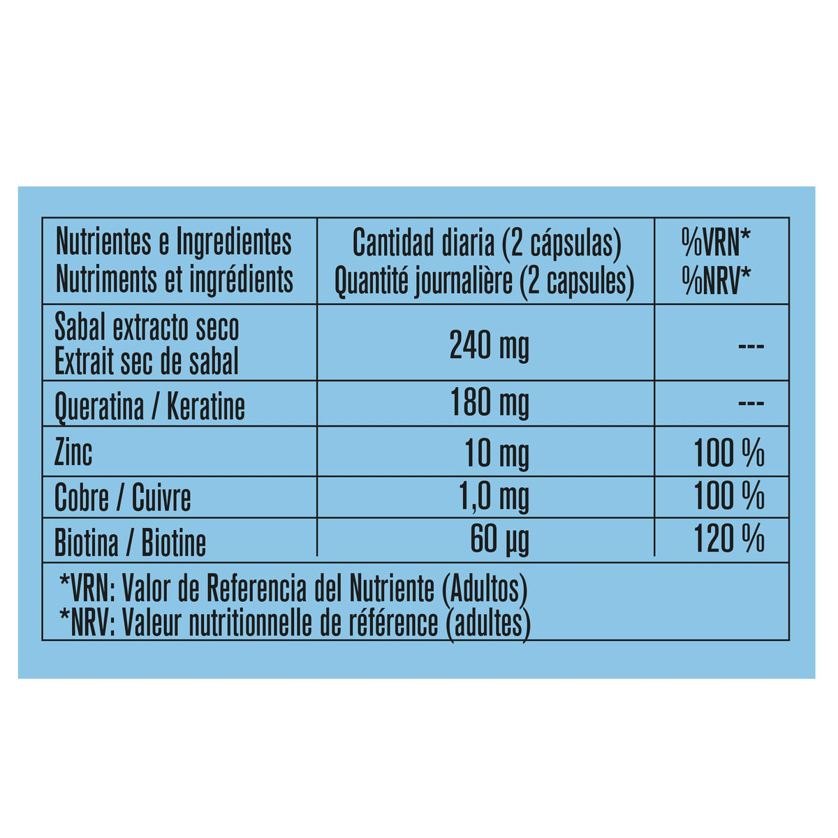 Complesso per capelli 60 capsule