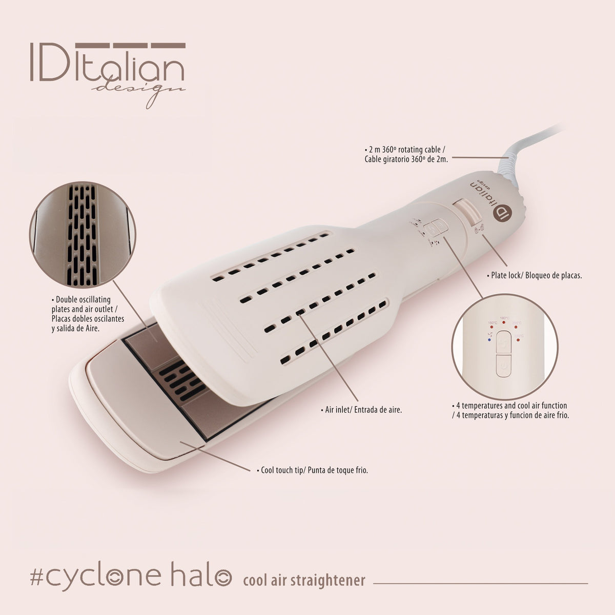 Cyclone Halo Cool Air Glätteisen