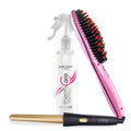 PACK CEPILLO ALISADOR ID + RIZADOR PERFECT CURLS + PROTECTOR TÉRMICO 150ML.