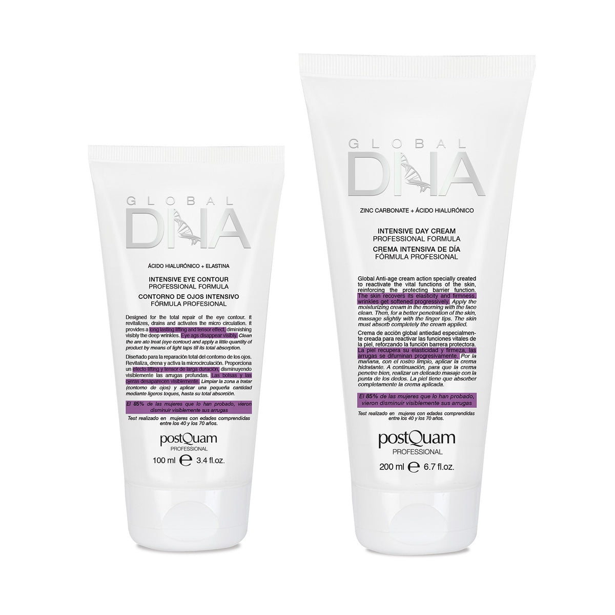 Pack contorno occhi + crema giorno DNA tubo