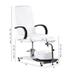 Cadeira de manicure-pedicure hidráulica Torino branca