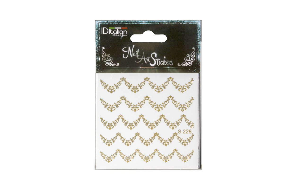 Nail Art Stickers. Brown Filigree