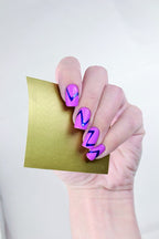 Máscara de vinil para nail art. linhas douradas