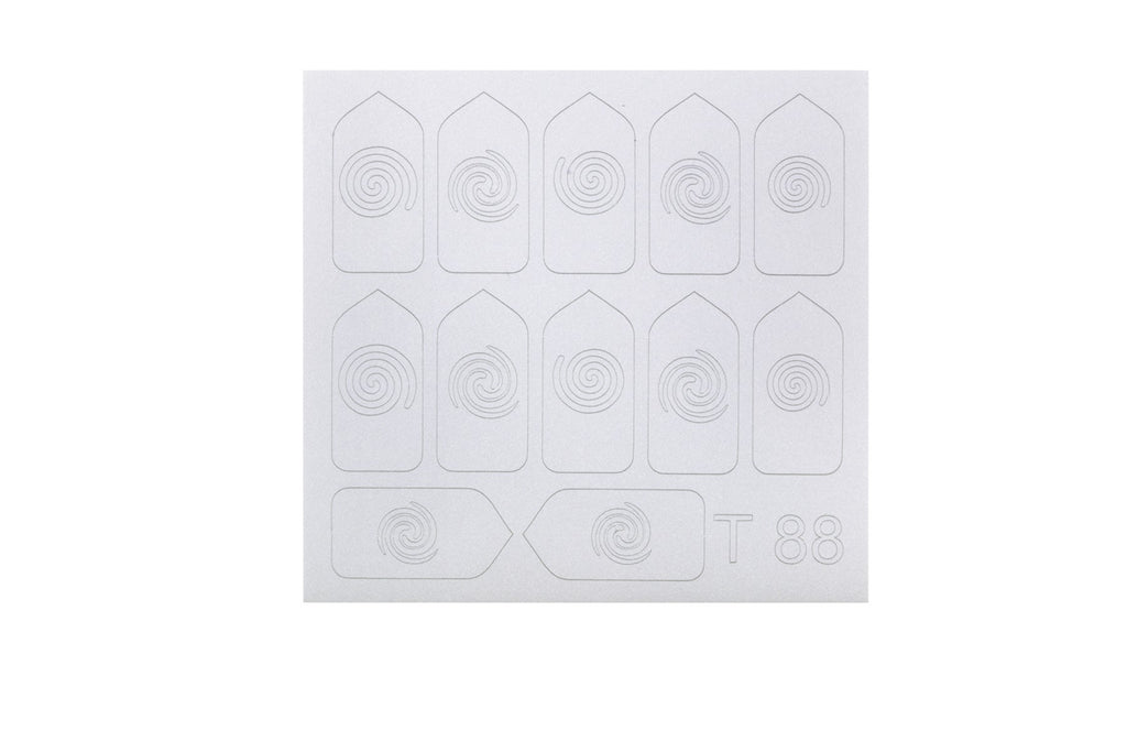Máscara de vinil para nail art. espirais douradas