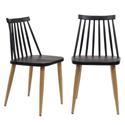 LOTE SILLA STICKS NEGRA